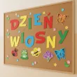 dekoracja do szkoly przedszkola na gazetke tablice dzien wiosny do powieszenia 17 elementow