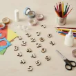 dekoracja do zdobienia scrapki drewniane cyfry do decoupage scrapbooking diy 30 mm 20 szt