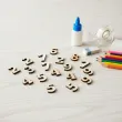 dekoracja do zdobienia scrapki drewniane cyfry do decoupage scrapbooking diy 30 mm 20 szt