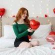 dekoracja dodatek do prezentu na walentynki wesele mini balon foliowy serce czerwone 10
