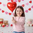 dekoracja dodatek do prezentu na walentynki wesele mini balon foliowy serce czerwone 10