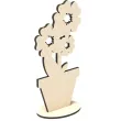 dekoracja drewniana 3d kwiatek 2 70x140 mm