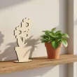 dekoracja drewniana 3d kwiatek 2 dzien babci 70x140 mm prezent na urodziny imieniny