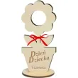 dekoracja drewniana 3d kwiatek na lizak dzien dziecka 14 cm