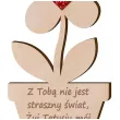 dekoracja drewniana 3d kwiatek tato zyj 100 lat 14 cm