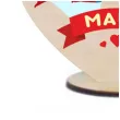 dekoracja drewniana 3d serduszko dzien mama super mama 10 cm