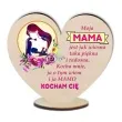 dekoracja drewniana 3d serduszko dzien matki kocham cie mamo 10 cm
