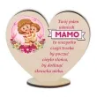 dekoracja drewniana 3d serduszko dzien matki usmiech mamy 10 cm