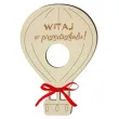 dekoracja drewniana balonik na lizak witaj w przedszkolu 15 cm