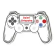 dekoracja drewniana gamepad na lizak dzie ch opaka bia y 15 cm