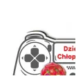 dekoracja drewniana gamepad na lizak dzien chlopaka bialy 15 cm