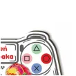 dekoracja drewniana gamepad na lizak dzien chlopaka bialy 15 cm