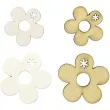 dekoracja drewniana kwiatki okragle drewno titanum 12 szt