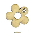 dekoracja drewniana kwiatki okragle drewno titanum 12 szt