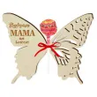 dekoracja drewniana motylek na lizak dzien matki najlepsza mama 14 cm
