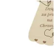 dekoracja drewniana podziekowania chrzest sw aniolek dz 10 cm