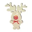 dekoracja drewniana renifer na lizak 16 cm