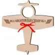 dekoracja drewniana samolot na lizak dla odlotowego chlopaka 14 cm