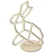 dekoracja drewniana zajaczek geometryczny 19 cm