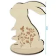 dekoracja drewniana zajaczek w kwiatkach 20 cm