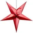 dekoracja gwiazda 3d papierowa partydeco czerwona 45 cm