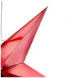dekoracja gwiazda 3d papierowa partydeco czerwona 70 cm