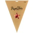 dekoracja gwiazda 3d papierowa partydeco czerwona 70 cm