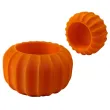 dekoracja halloweenowa w postaci swiecznika w ksztalcie dyni