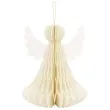 dekoracja honeycomb aniol kremowy partydeco 24 cm
