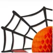 dekoracja honeycomb halloweenowy pajak czerwony partypal 42 cm