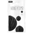 dekoracja honeycomb kula czarny partypal 10 cm