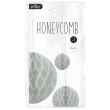 dekoracja honeycomb kula szary partypal 30 cm