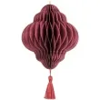 dekoracja honeycomb latarnia bordowa partydeco 15 cm