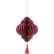 dekoracja honeycomb latarnia bordowa partydeco 15 cm