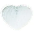 dekoracja honeycomb serce biala 45 cm funny fashion
