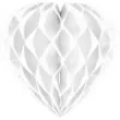 dekoracja honeycomb serce biala folat 30 cm