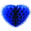 dekoracja honeycomb serce niebieska 45 cm funny fashion