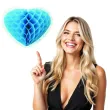 dekoracja honeycomb serce turkusowa 45 cm funny fashion
