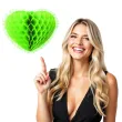 dekoracja honeycomb serce zielone jabluszko 45 cm funny fashion