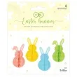 dekoracja honeycomb zajaczki mix partypal 10 cm 4 szt