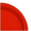 dekoracja jednorazowa zastawa stolowa talerzyki papierowe monokolor czerwone 18 cm 6 szt