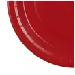 dekoracja jednorazowa zastawa stolowa talerzyki papierowe monokolor czerwone ciemne 18 cm x6