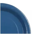dekoracja jednorazowa zastawa stolowa talerzyki papierowe monokolor granatowe 23 cm 6 szt