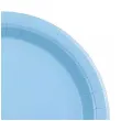 dekoracja jednorazowa zastawa stolowa talerzyki papierowe monokolor niebieskie 23 cm 6 szt