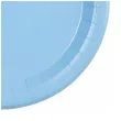 dekoracja jednorazowa zastawa stolowa talerzyki papierowe monokolor niebieskie 23 cm 6 szt