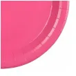 dekoracja jednorazowa zastawa stolowa talerzyki papierowe monokolor rozowe ciemne 23 cm x6