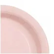 dekoracja jednorazowa zastawa stolowa talerzyki papierowe monokolor rozowe jasne 23 cm 6 szt