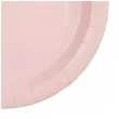 dekoracja jednorazowa zastawa stolowa talerzyki papierowe monokolor rozowe jasne 23 cm 6 szt
