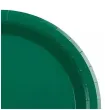 dekoracja jednorazowa zastawa stolowa talerzyki papierowe monokolor zielone ciemne 18 cm x6