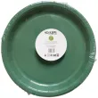 dekoracja jednorazowa zastawa stolowa talerzyki papierowe monokolor zielone ciemne 18 cm x8